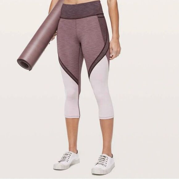 Lululemon Early Extension High-Rise Crop 21" purple leggings women’s size 6 - Picture 1 of 11
